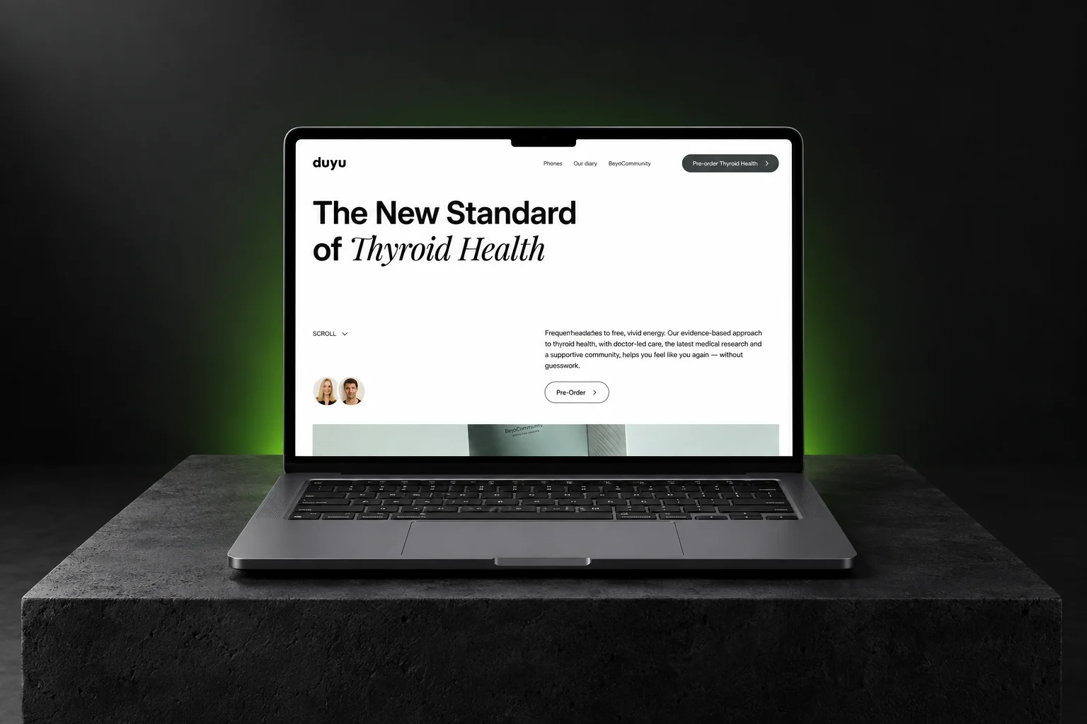 Single-product subscription supplement website development for Duyu Care
