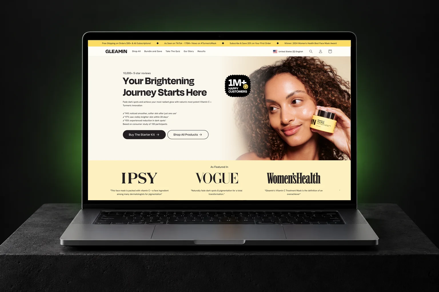 Gleamin — Shopify store by EVDEV