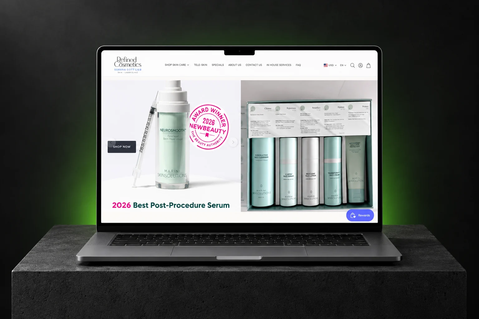 Refined Cosmetics — Shopify store by EVDEV